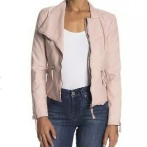 Blank NYC | Vegan Leather Pink Moto Jacket